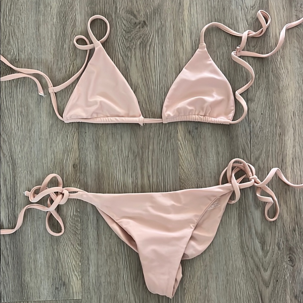 Blush Triangle Bikini Set